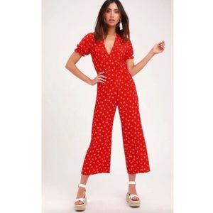 Faithful the Brand Red Floral Jumpsuit